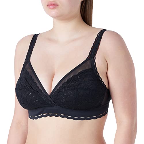 Playtex Damen Ohne Bügel Recycled Classic Lace Support Soft Cup x1 Bh, Schwarz, 95B von Playtex