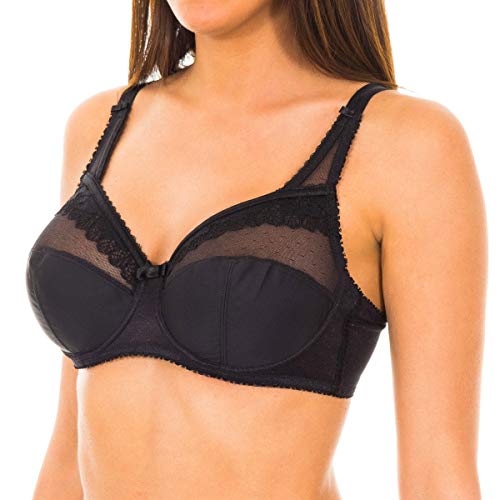 Playtex Damen Bügel-BH mit Zauberkreuz für perfekte Unterstützung & Halt Mikrofaser x1 Bh, Schwarz, 80D von Playtex