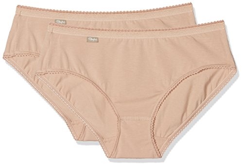 Playtex Damen Cherish Cotton Mini X2 Hipster, Beige (Natural), (Herstellergröße: Medium) von Playtex