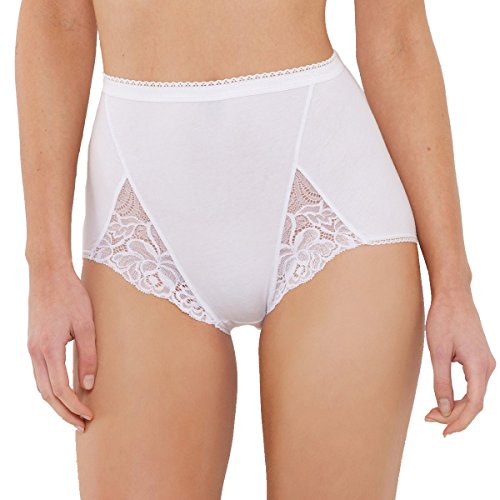 Playtex Damen Coton Dentelle BU Taillenslip, Weiß, 42 (Herstellergröße: 3-44) von Playtex