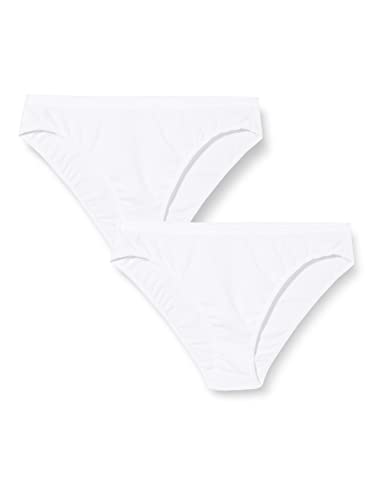 Playtex Damen Höschen aus Bio-Baumwolle, 2 Stück Slip, weiß, 36 (2er Pack) von Playtex