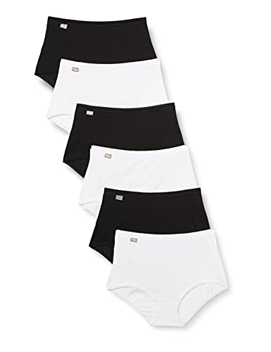 Playtex Slip Damen Essential Cotton Maxi Slip x6 Weiß/Schwarz M von Playtex