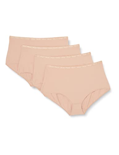 Playtex Damen Midi-Höschen aus Bio-Baumwolle x4 Slip, Weiss, M von Playtex