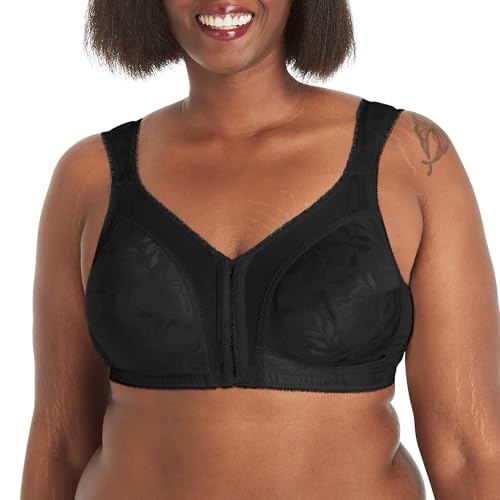 Playtex Damen Plus Size Front Close BH mit Flex Back - Schwarz - 110D von Playtex