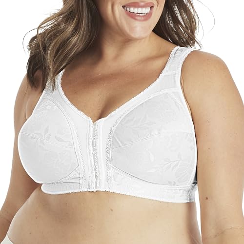 Playtex Damen Plus Size Front Close BH mit Flex Back - Weiß - 85B von Playtex