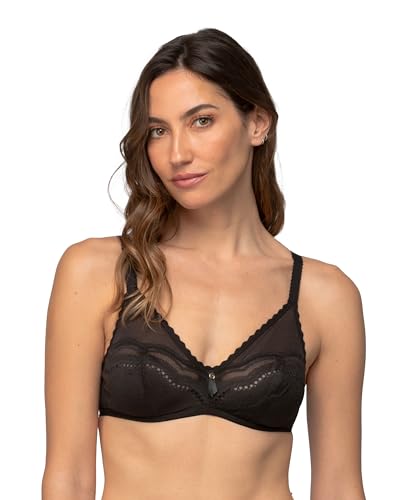 Playtex BH für Damen, Secret Comfort, Vollschalen-Bügel-BH, 1 Stück Schwarz 75D von Playtex