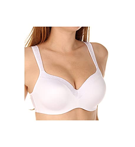 Playtex Damen Secrets Body Revelations Bügel Solid BH, Weiss/opulenter Garten, 100C von Playtex