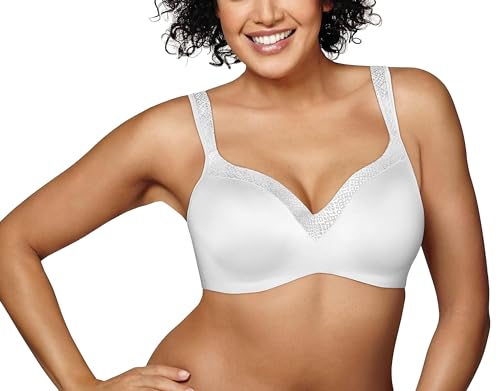 Playtex Damen Secrets Coverage Underwire, Balconette T-Shirt Bra for Full Figures BH, Undurchsichtige, Weiss/opulenter Garten, 90C von Playtex