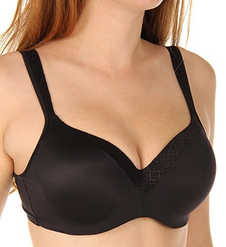 PLAYTEX Damen Secrets Volldeckender Bügel, Balconette-t-Shirt Volle Figuren BH, Undurchsichtige, Schwarz (Real Black), 85C von Playtex