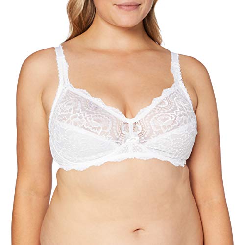 Playtex Damen ohne Bügel mit Spitze & Blumenmuster für Komfort und Halt Bh, Weiss, 75B von Playtex