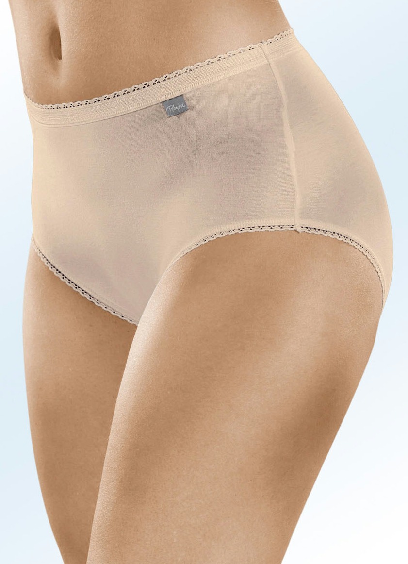 Playtex Dreierpack Slips mit Spitzenbandabschlüssen, Haut, Größe 38 von Playtex