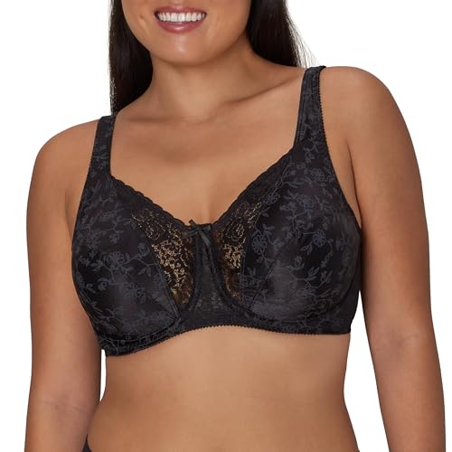 Playtex Secrets Signature Florals Underwire Bra in Pebble Skin Print (4422) -Black -38D von Playtex