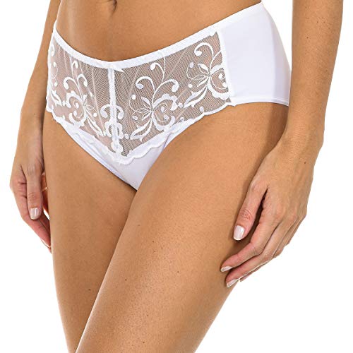 Playtex Slip Damen Essential Elegance Stickerei Slip x1 Weiß XXL von Playtex