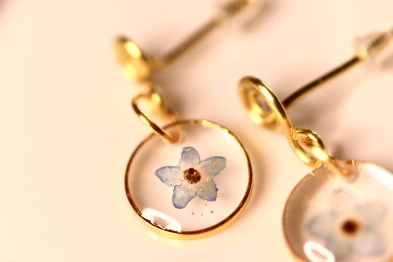 Ohrstecker Vergissmeinnicht Blau von PlazaPicaza