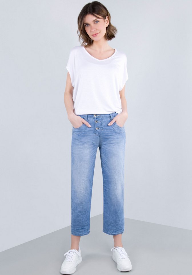 Please Jeans Boyfriend-Hose in leichter Chambray Denim Qualität von Please Jeans
