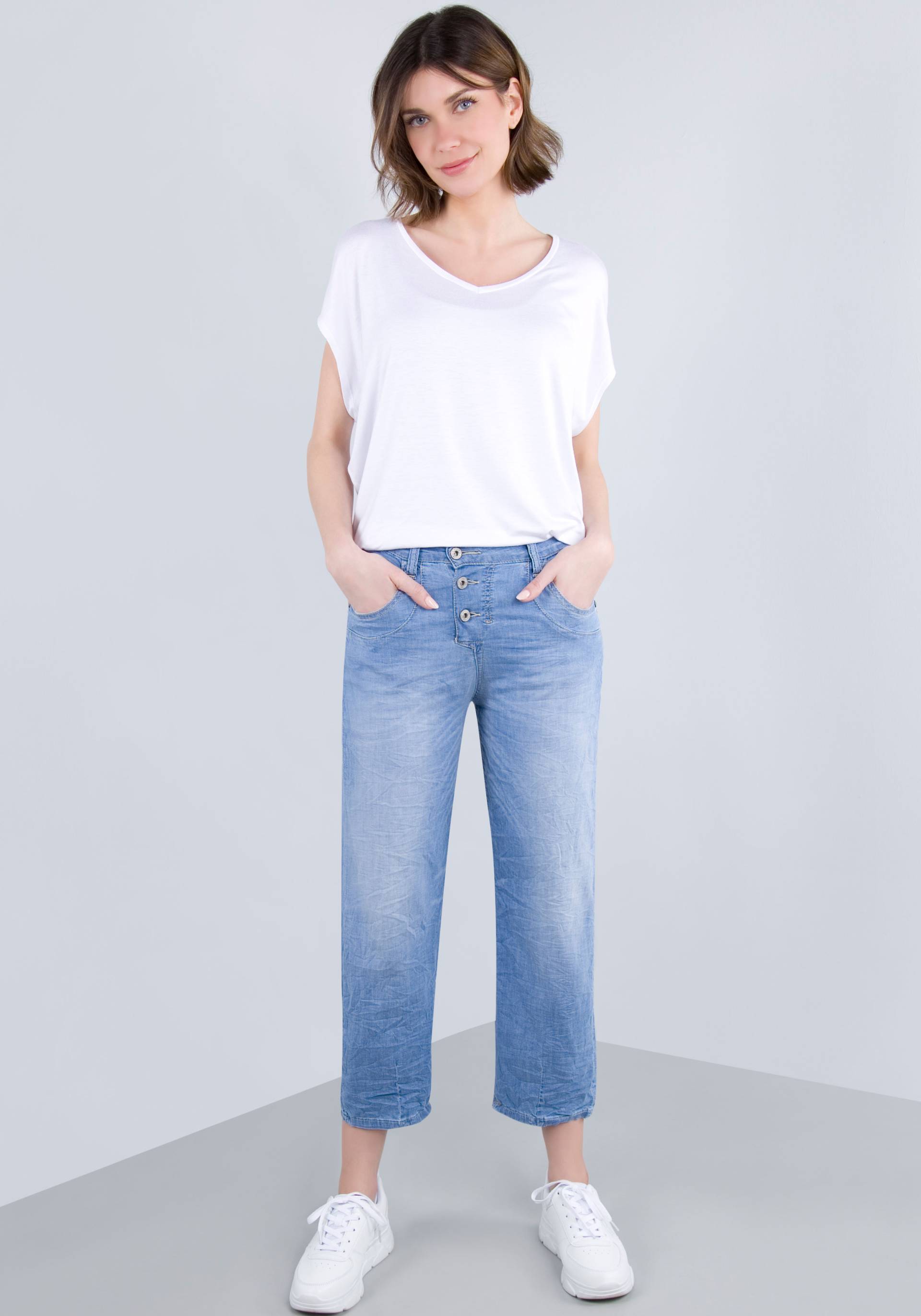 Please Jeans Boyfriend-Hose, in leichter Chambray Denim Qualität von Please Jeans