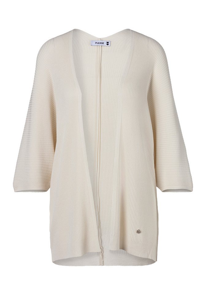 Please Jeans Strickjacke mit Herz-Buckle am Saum von Please Jeans