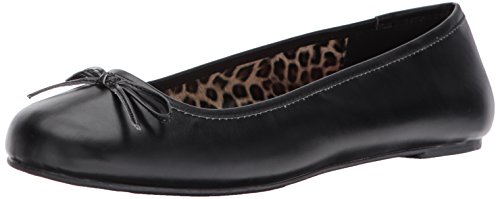 Pleaser Pink Label Damen ANNA-01 Geschlossene Ballerinas, Schwarz (Blk Faux Leather), 47 EU von Pleaser