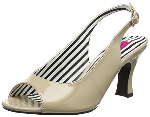 Pleaser Pink Label Damen Jenna-02 Sling Backs, Beige (Cream Pat),43 EU von Pleaser