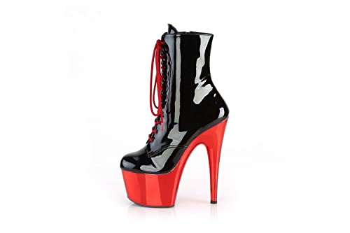 Pleaser ADORE-1020 Blk Pat/Red Chrome UK 6 (EU 39) von Pleaser