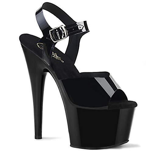 Pleaser ADORE-708N Damen Plateau High Heels, TPU (Thermo Polyurethan) Schwarz, EU 39 (US 9) von Pleaser