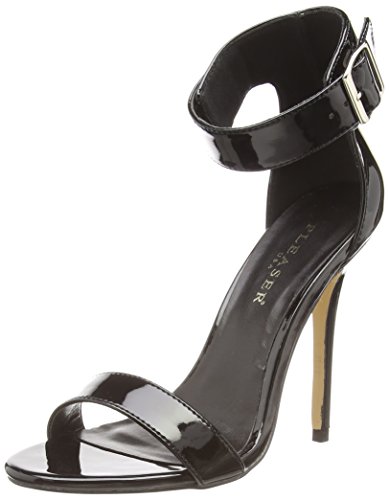 Pleaser AMUSE-10, Damen Kn?Chelriemchen Sandalen, Schwarz (Blk Pat), 38 EU (5 DDamen UK) von Pleaser