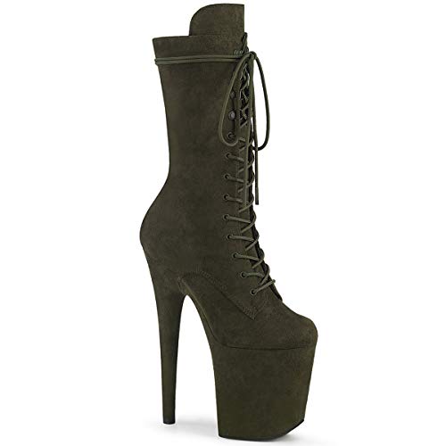 Pleaser Ankle Boots Flamingo-1050FS, Extreme High Heels Stiefeletten 39 Emerald Green von Pleaser