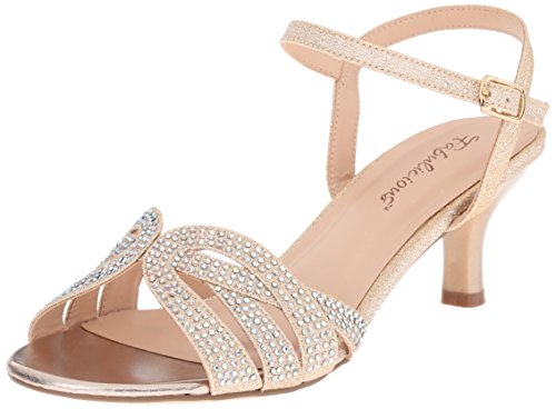 Pleaser Audrey 03, Damen Sandalen, Beige (Nude Shimmering Fabric), 36 EU (3 UK, 6 US) von Fabulicious