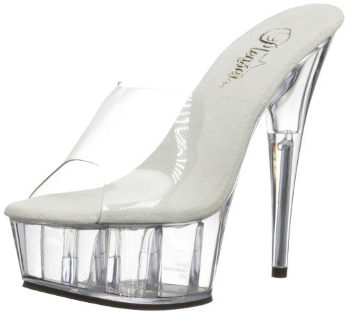 Pleaser DELIGHT-601 Damen Sandalen, Transparent (Clr/clr), 39 EU (6 UK/9 M US) von Pleaser