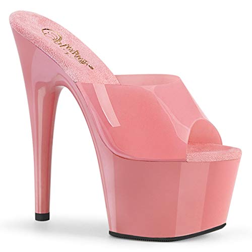 Pleaser Damen ADORE-701N Plateau High Heels Pantolette TPU Baby Pink 37 EU von Pleaser