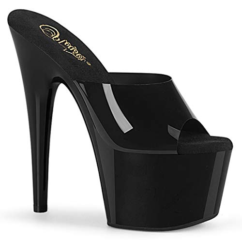 Pleaser Damen ADORE-701N Plateau High Heels Pantolette TPU Schwarz 38 EU von Pleaser