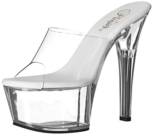 Pleaser Damen ASPIRE-601 Offene Sandalen, Transparent (CLR/CLR), 43 EU von Pleaser
