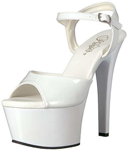 Pleaser Damen Aspire-609 Plateausandalen, Wht Pat/Wht, 38 von Pleaser