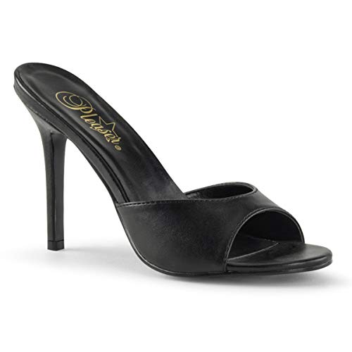 Pleaser Damen CLASSIQUE-01 Offene Sandalen, Schwarz (Blk Kid Pu) von Pleaser