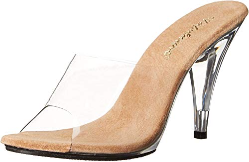 Pleaser Damen Car401/Ct/Ccar401/Ct/Ccar401/Ct/C Plateau-Sandalen, Transparent/Hellbraun, 38 EU von Pleaser