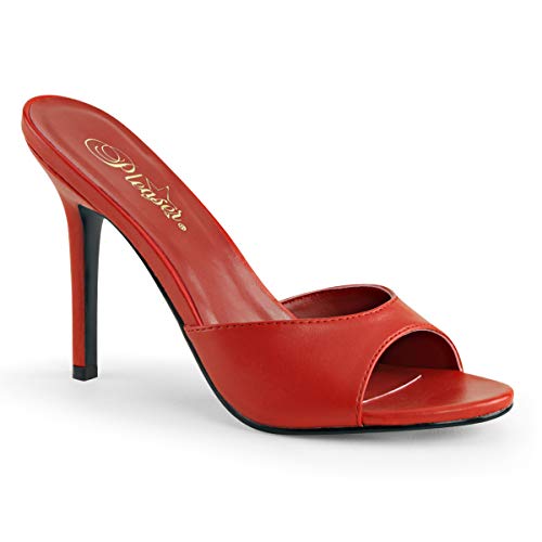 Pleaser Damen Clas01/Rpu Slide Sandalen, Rot (Red Kid Polyurethan), 40 EU von Pleaser