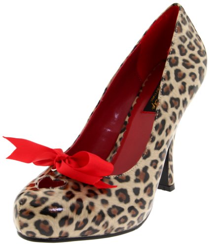 Pleaser Damen Cutiepie-06/T Spectator Pump, Braun (Tan Polyurethan/Gepard-Print), 35 EU von Pleaser