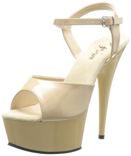 Pleaser Damen Delight-609 Plateausandalen, Beige (Beige), 38 EU von Pleaser