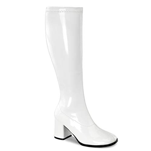 Pleaser Damen Gogo 300Wc Kurzschaft Stiefel, Weiß (Wht Str Pat), 37 EU von Funtasma