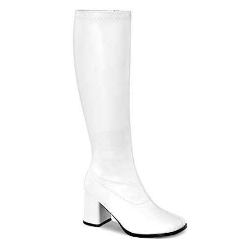 Pleaser Damen Gogo 300Wc Kurzschaft Stiefel, Weiß (Wht Str Pat), 38 EU von Funtasma