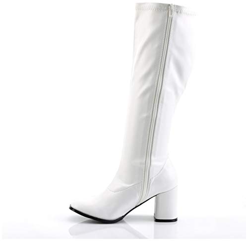 Pleaser Damen Gogo 300Wc Kurzschaft Stiefel, Weiß (Wht Str Pat), 39 EU von Funtasma