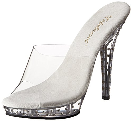 Pleaser Damen Lip-101SDT/C/M Plateau Sandalen, Transparent (Transparent.), 38 EU von Pleaser