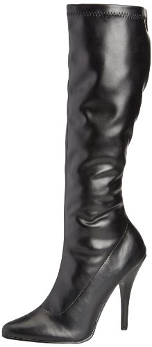 Pleaser Damen SEDUCE-2000 High Heels Stiefel PU Schwarz 41.5 EU von Pleaser