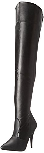 Pleaser Damen SEDUCE-3010 Kurzschaft Stiefel, Schwarz (Schwarz (Blk Faux Leather) von Pleaser