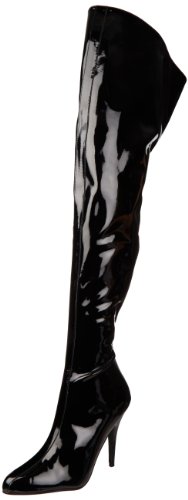 Pleaser Damen SEDUCE-4010 Kurzschaft Stiefel, Schwarz (Schwarz (Blk Pat), 39 EU von Pleaser