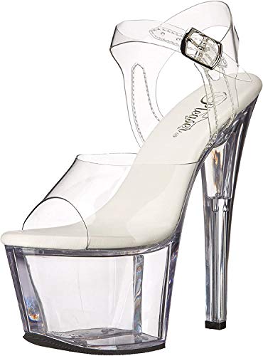 Pleaser Damen SKY-308VL Offene Sandalen, Transparent (CLR/CLR) von Pleaser