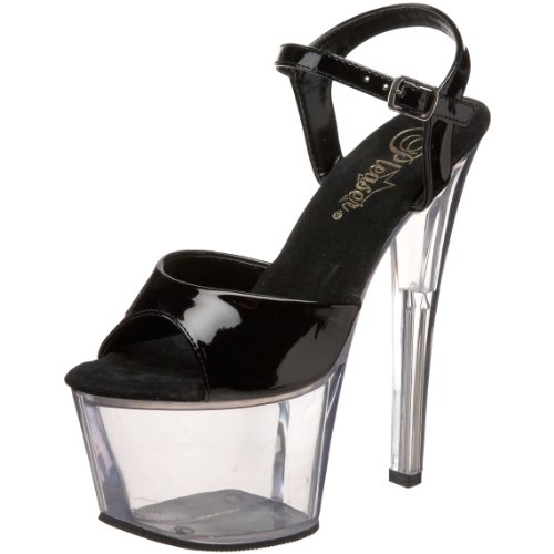 Pleaser Damen Sky-309 Plateau, Black (Blk Pat/Clr), 43 EU von Pleaser