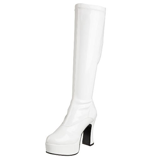 Pleaser Exotica-2000, Damen Stiefel, Weiß (White), 40 EU (7 UK) von Funtasma