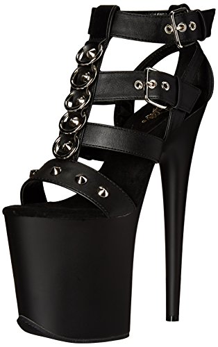 Pleaser FLAMINGO-858 Blk Faux Leather/Blk Matte UK 5 (EU 38) von Pleaser