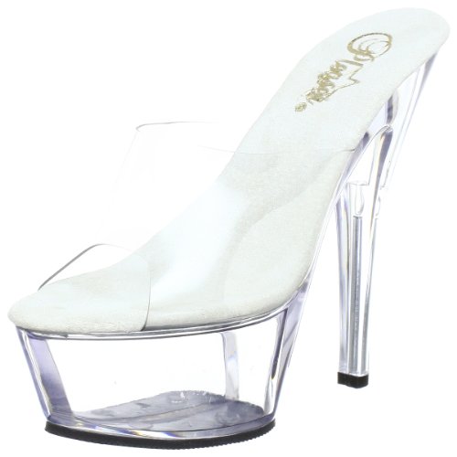 Pleaser KISS-201 Damen Sandalen, Transparent (Clr/clr), EU 42 (UK 9) (US 12) von Pleaser